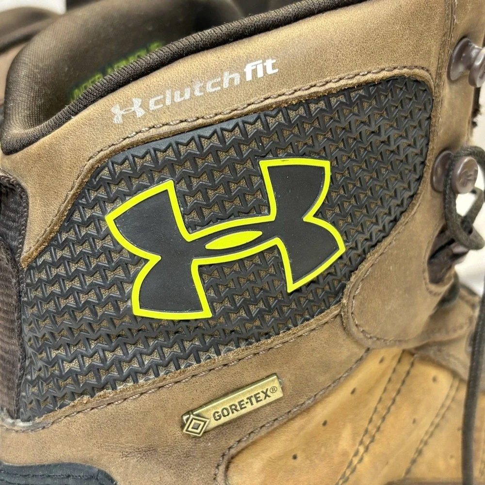 Under Armour Wall Hanger Leather Hunting Boots Mens 9 Brown Waterproof Scent